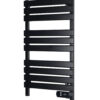 Black aluminum electric towel warmer IP24 waterproof