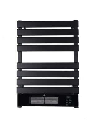 Renowell 1800W smart electric towel rail with integrated PTC fan heater for rapid bathroom warming.