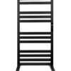 Renowell 500W matte black aluminum electric heated towel rail with high thermal efficiency.