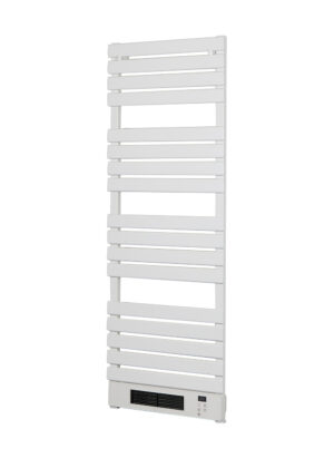 TW-580D dual-mode 2200W white towel warmer rack with smart open window detection.