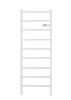 white-freestanding-aluminum-heated-towel-rack-manufacturer White freestanding aluminum heated towel rack with 250W power from leading manufacturer.