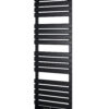 smart-wifi-black-aluminum-towel-rack-led-screen Smart black aluminum heated towel rack with WiFi app control and digital LED screen.