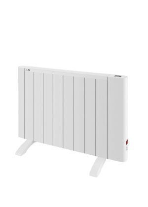 Wall-mounted aluminum panel heater featuring a high-efficiency X-type heating element.