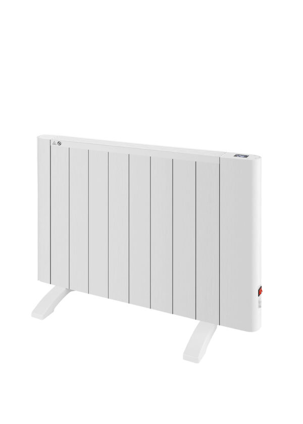 wall-mounted-panel-heater-x-type-heating-element Wall-mounted aluminum panel heater featuring a high-efficiency X-type heating element.