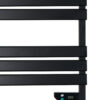 wholesale-electric-towel-warmer-500w-black-aluminum Wholesale electric towel warmer in matte black aluminum with 500W power and 24H timer.