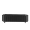 floor-level-convector-radiator-digital-timer Modern floor-level convector radiator featuring a programmable digital timer and sleek design.