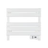 renowell-150w-aluminum-energy-efficient-towel-rail-white Renowell 150W energy efficient aluminum towel rail with LED screen and timer.