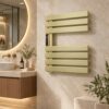 renowell-luxury-gold-wall-mounted-electric-towel-warmer-designer-bathroom.jpg Luxury gold wall mounted electric towel warmer in modern designer bathroom