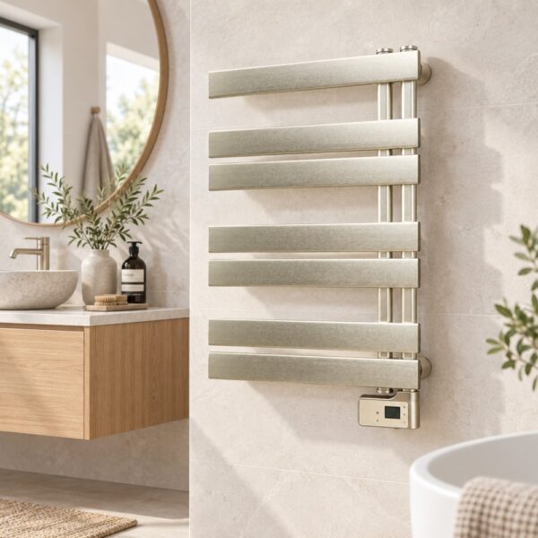 renowell-wall-mounted-7-bar-flat-aluminum-towel-warmer-drying-towels-modern-bathroom.jpg Wall mounted 7-bar flat aluminum towel warmer drying towels in modern bathroom