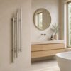 Electric heated towel rail with overheat protection and IP24 for hotel bathroom