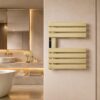 renowell-designer-gold-towel-warmer-24h-timer-boutique-hotel-bathroom.jpg Designer gold towel warmer with 24H timer in boutique hotel bathroom