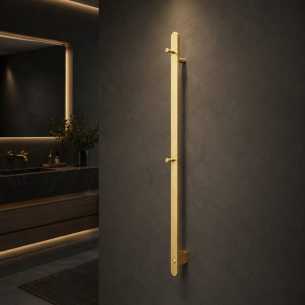 Electric towel warmer with overheat protection and IP24 splash-proof for hotel bathroom