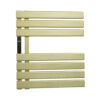 renowell-champagne-gold-designer-heated-towel-rack-brushed-aluminum-white-background Champagne gold designer heated towel rack brushed aluminum on white background